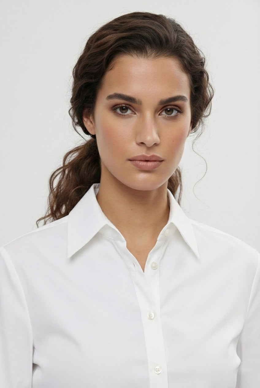 Spread Collar Cotton Poplin Shirt (Copy)