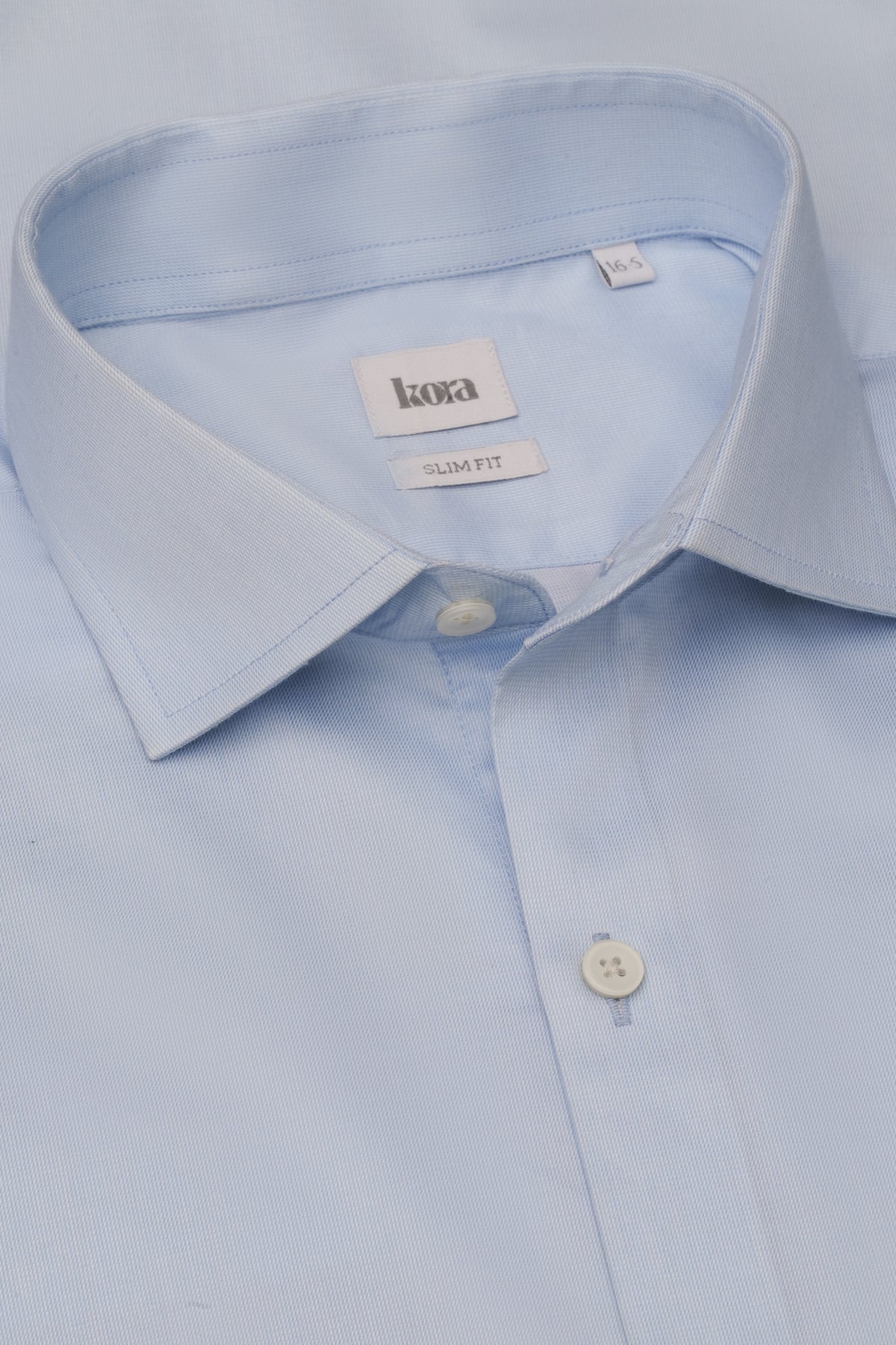 Cutaway Collar Textured Shirt