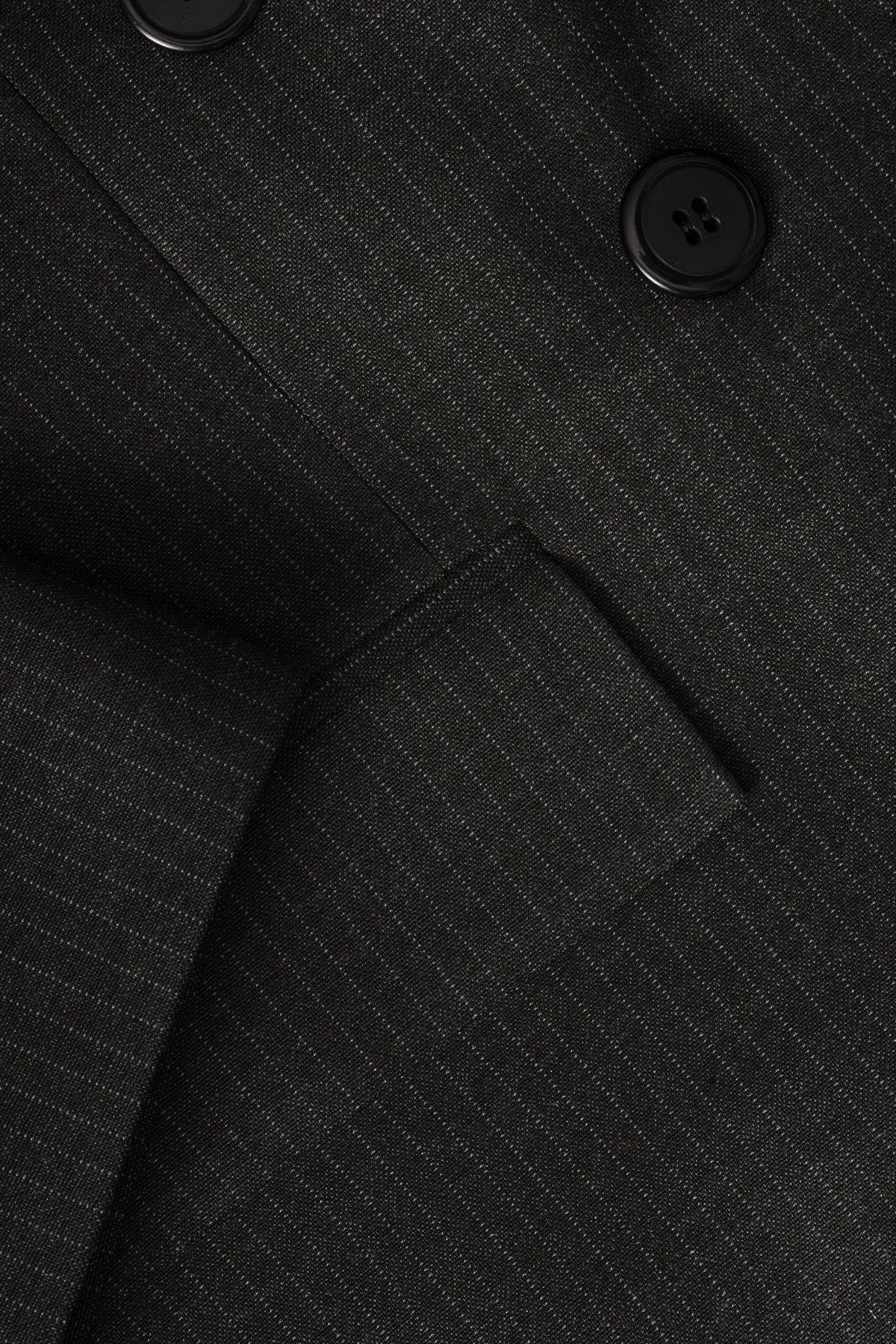 charcoal pinstripe