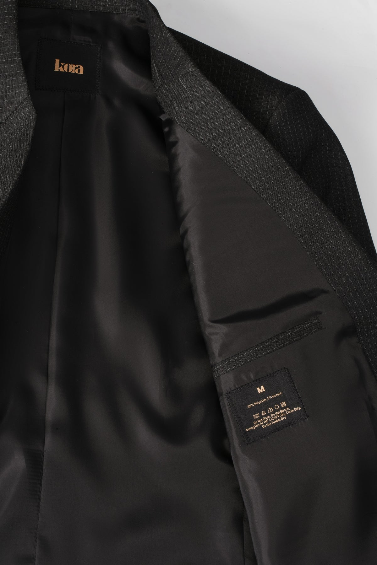 charcoal pinstripe