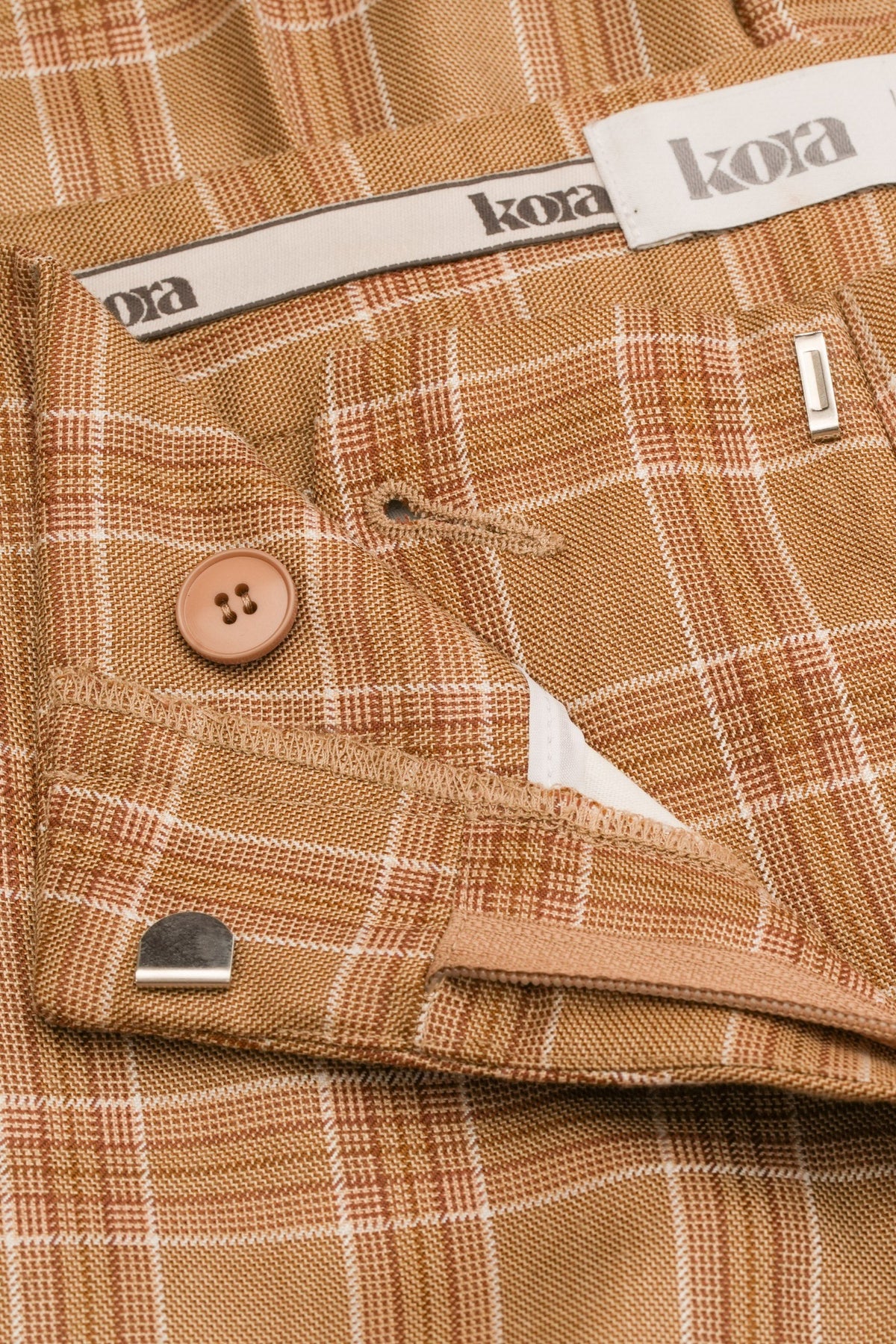 High Waist Checkered Pants