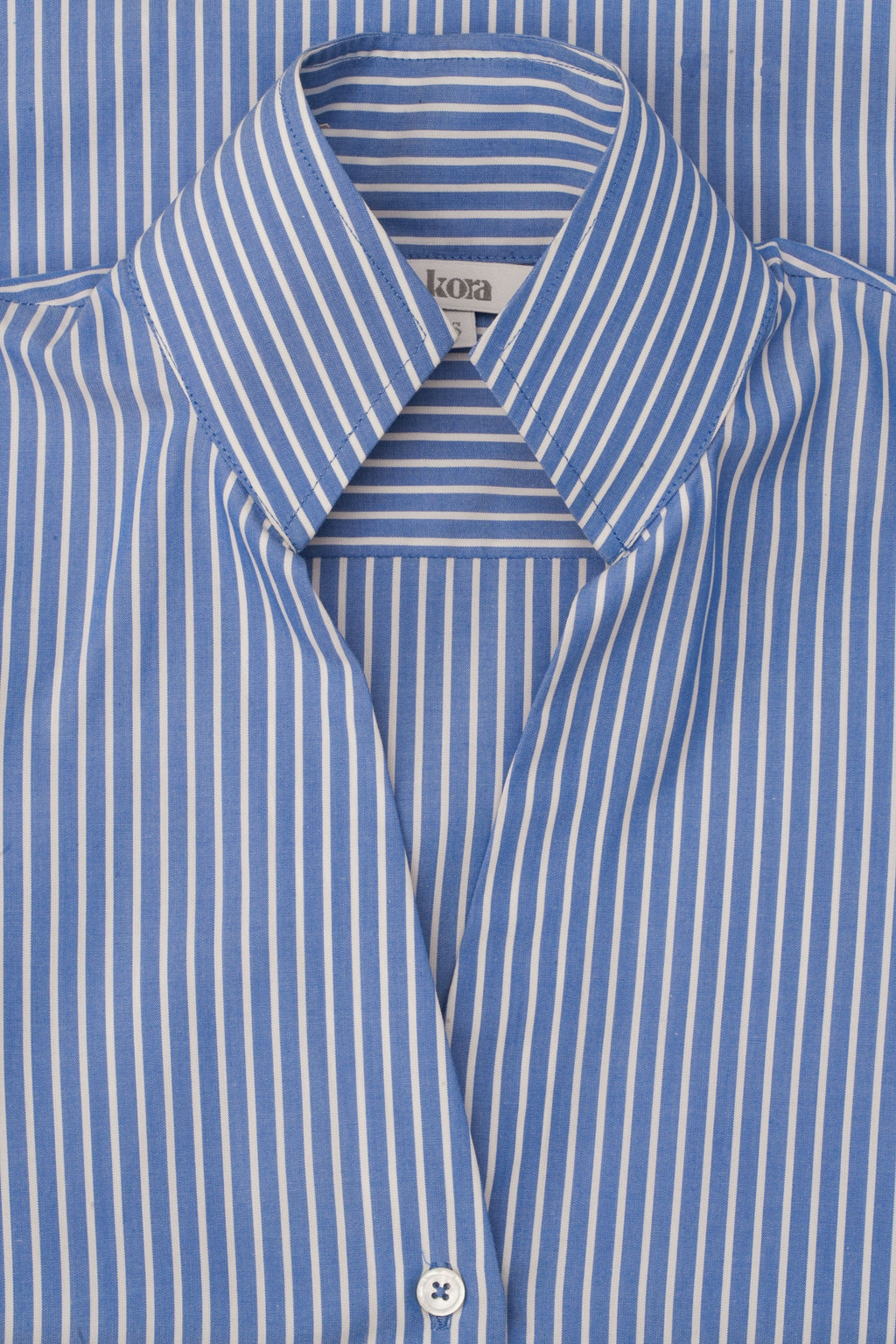 Striped Shirt With Stand Collar