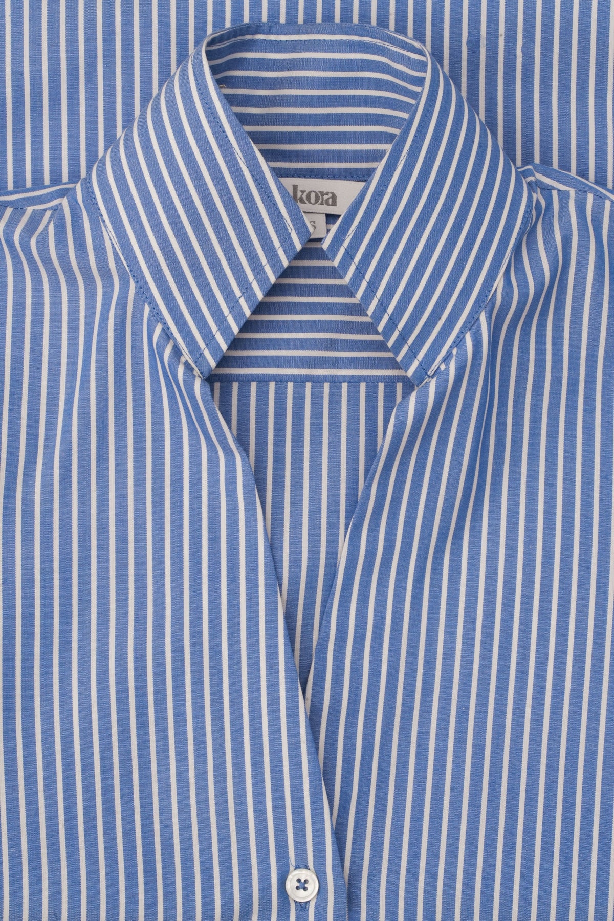 Striped Shirt With Stand Collar