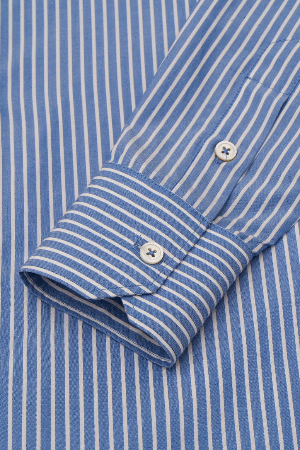 Striped Shirt With Stand Collar