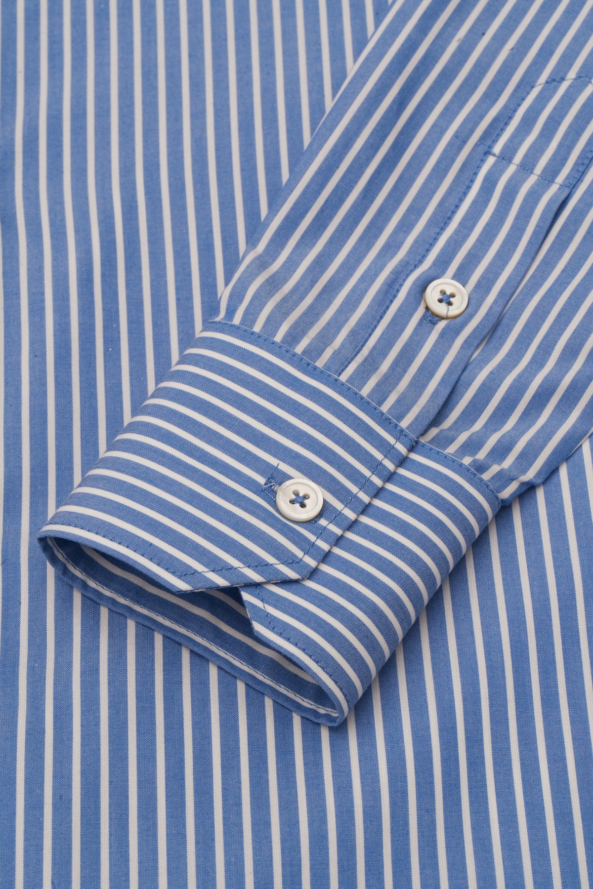 Striped Shirt With Stand Collar