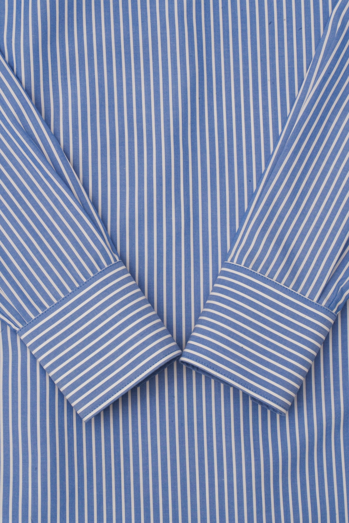 Striped Shirt With Stand Collar