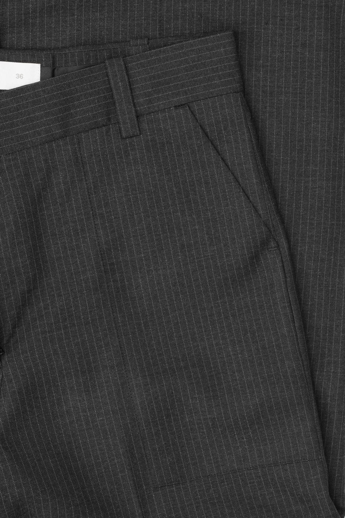 charcoal pinstripe