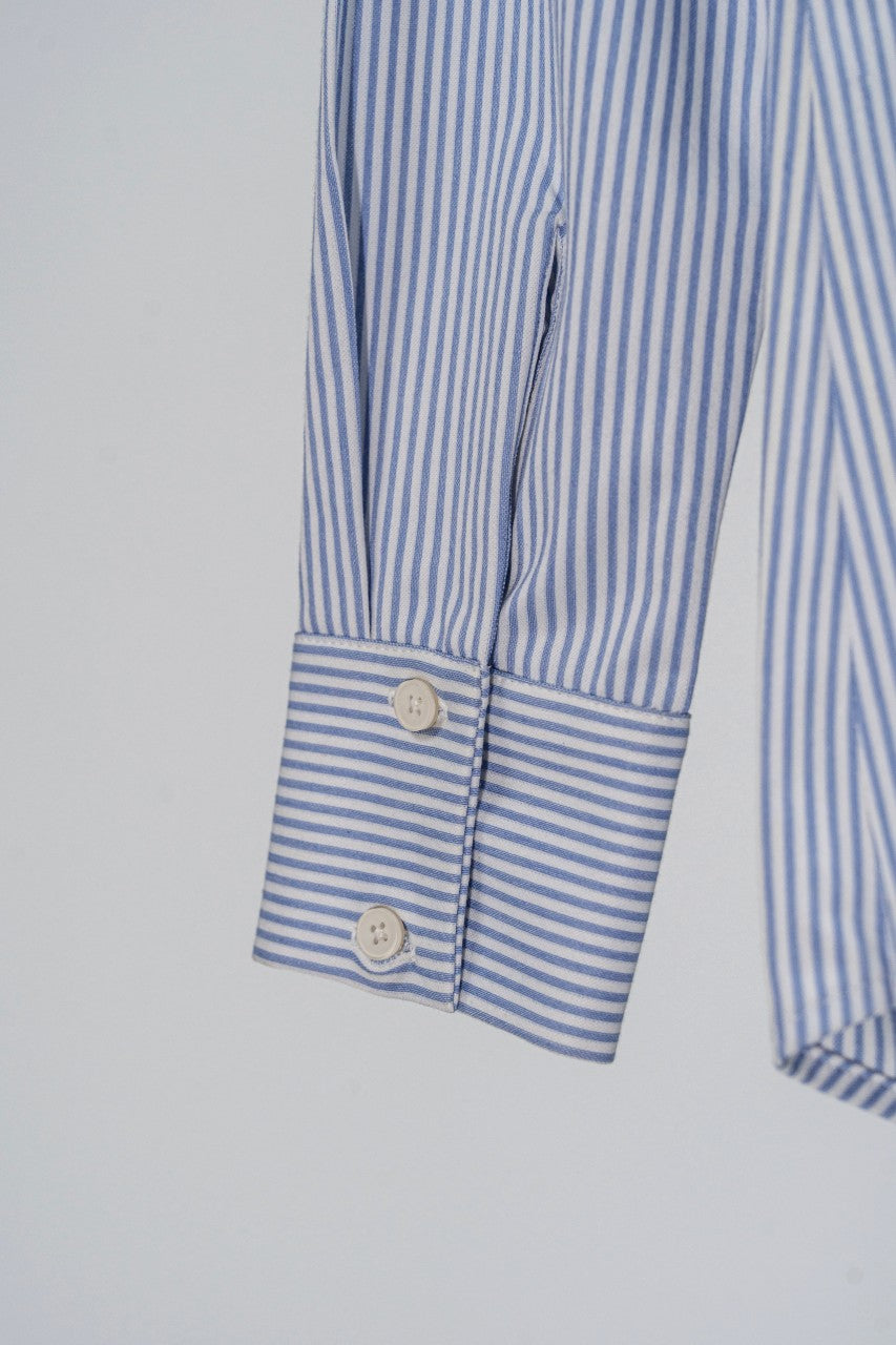 Cotton Blend Striped Shirt