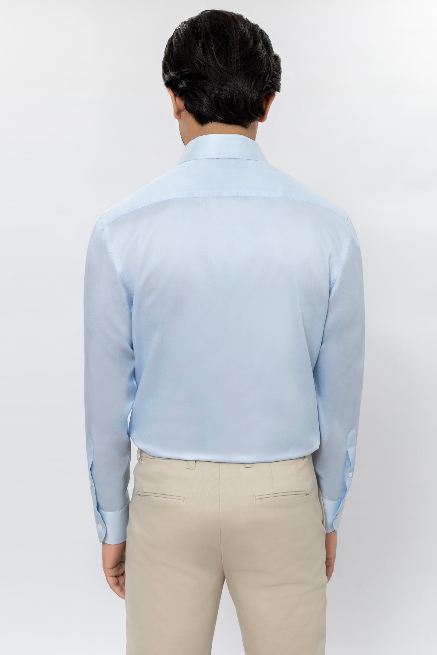 Cutaway Collar Textured Shirt