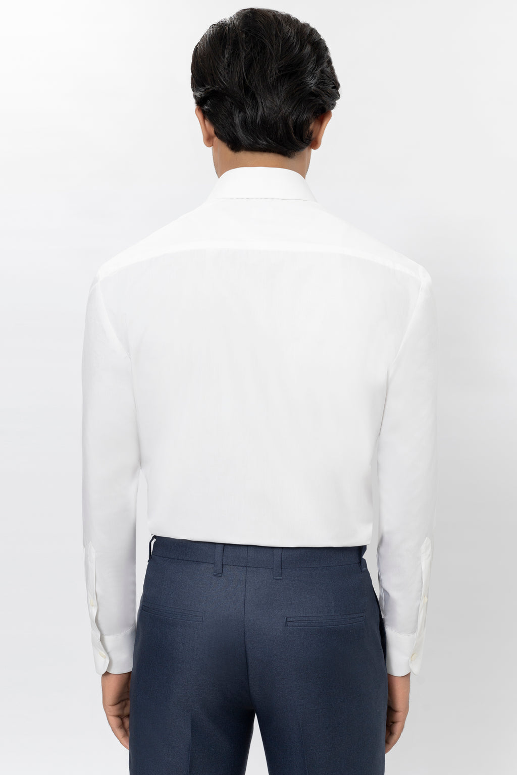 Cotton Blend Classic Collar Shirt