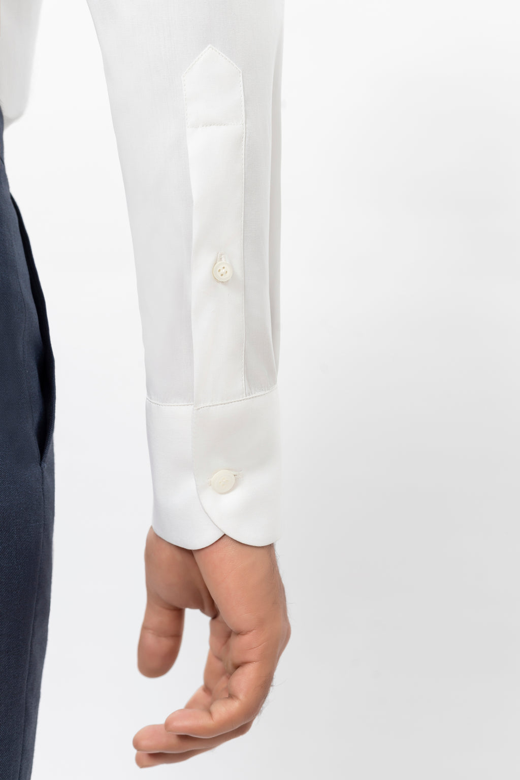 Cotton Blend Classic Collar Shirt