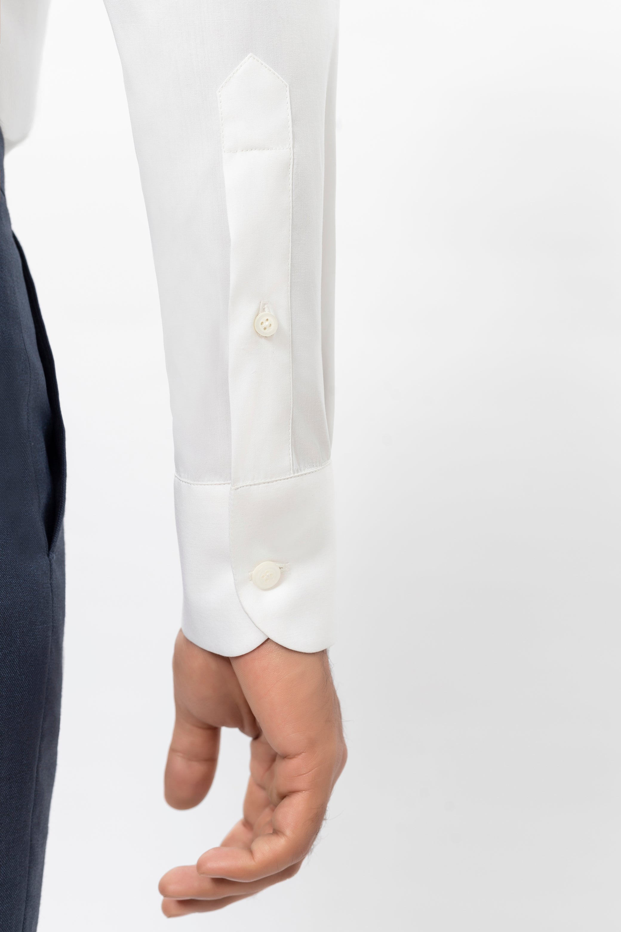 Cotton Blend Classic Collar Shirt