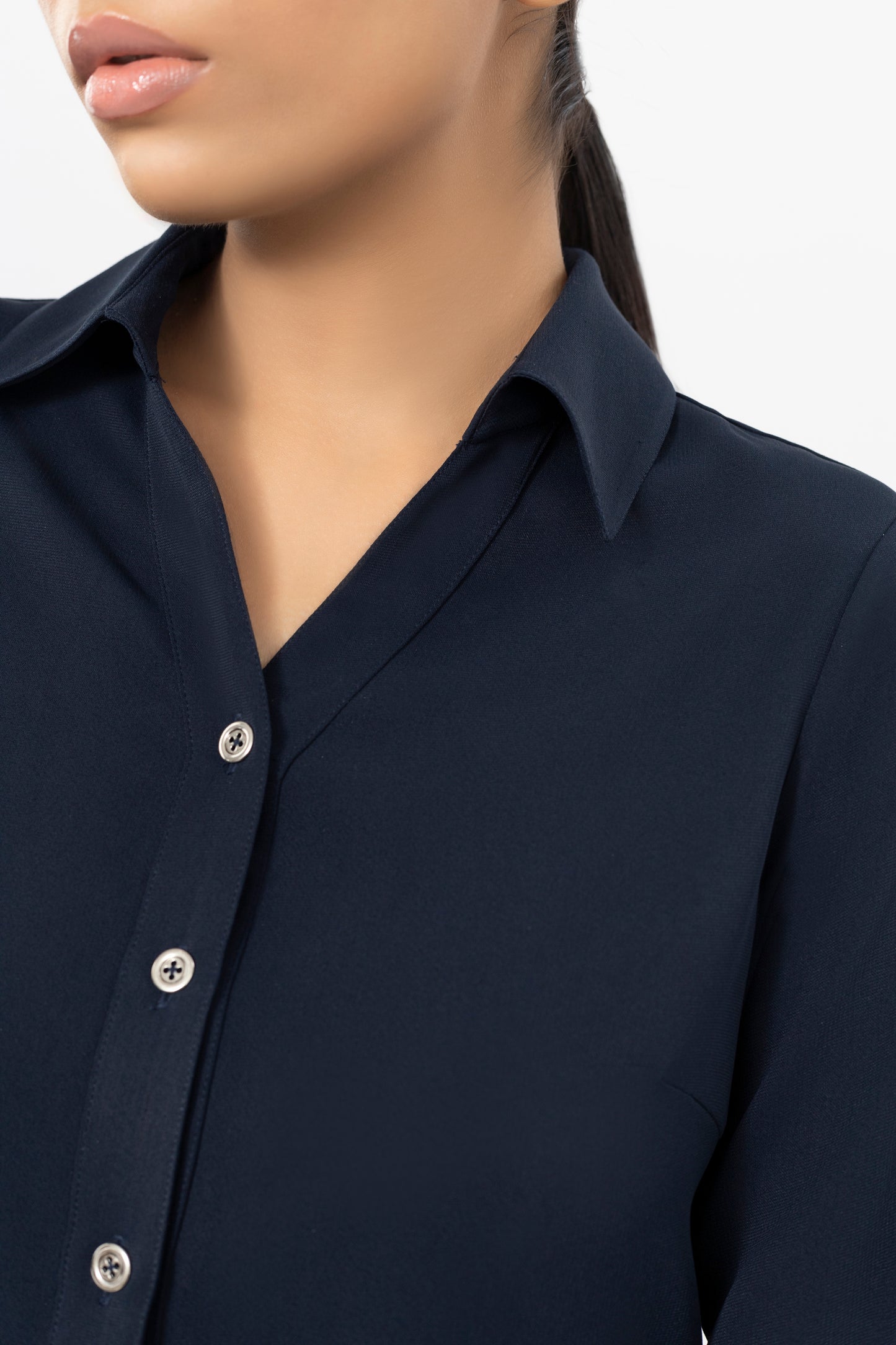 Back Pleated Polyester Shirt