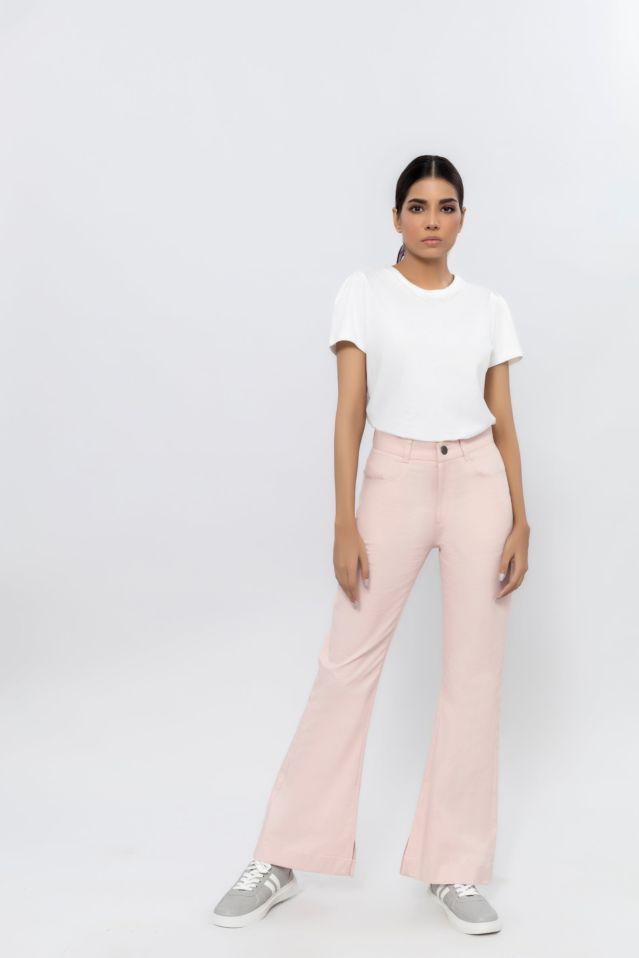 Cotton Stretch Flared pants