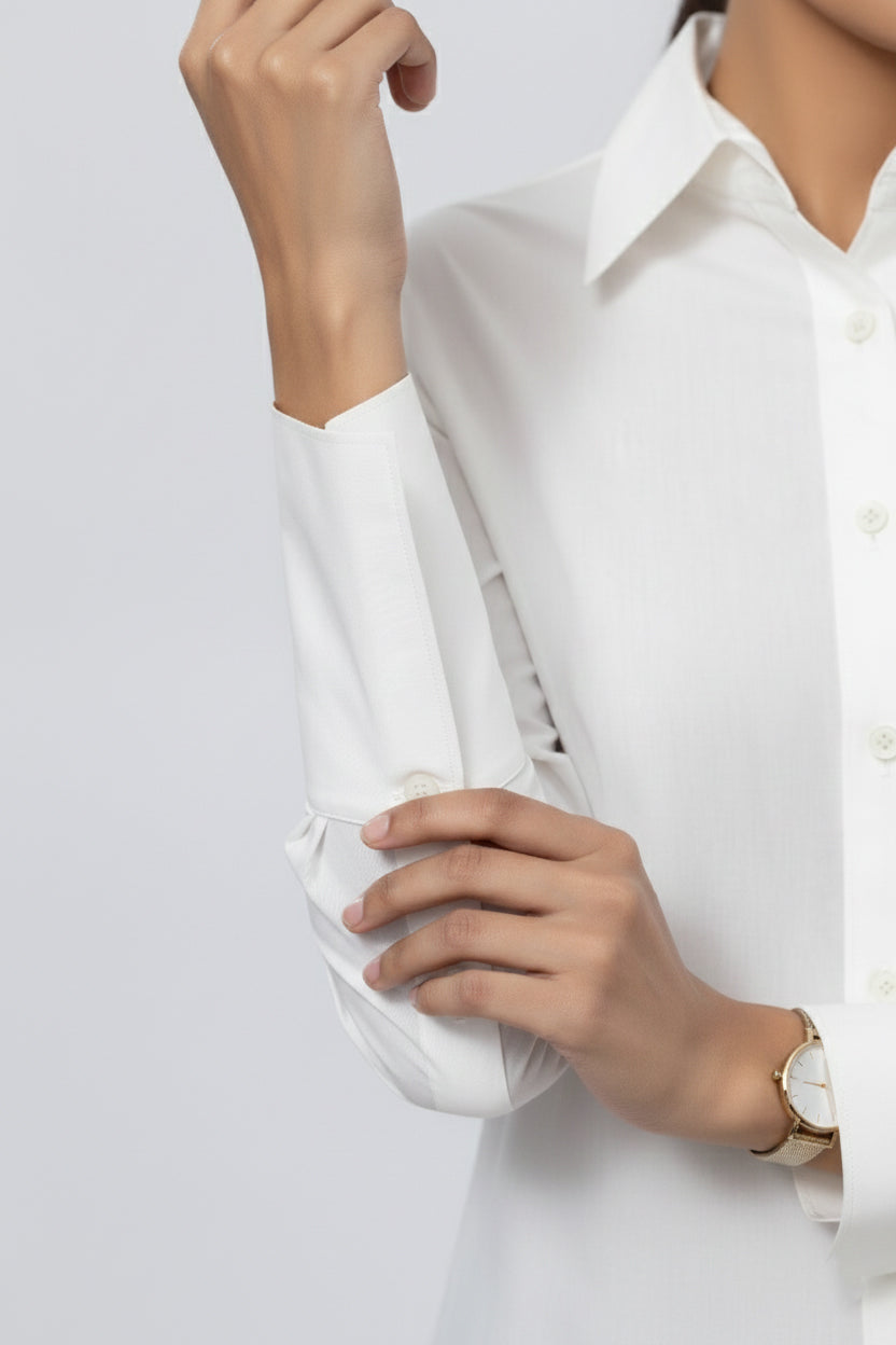 Spread Collar Cotton Poplin Shirt (Copy)