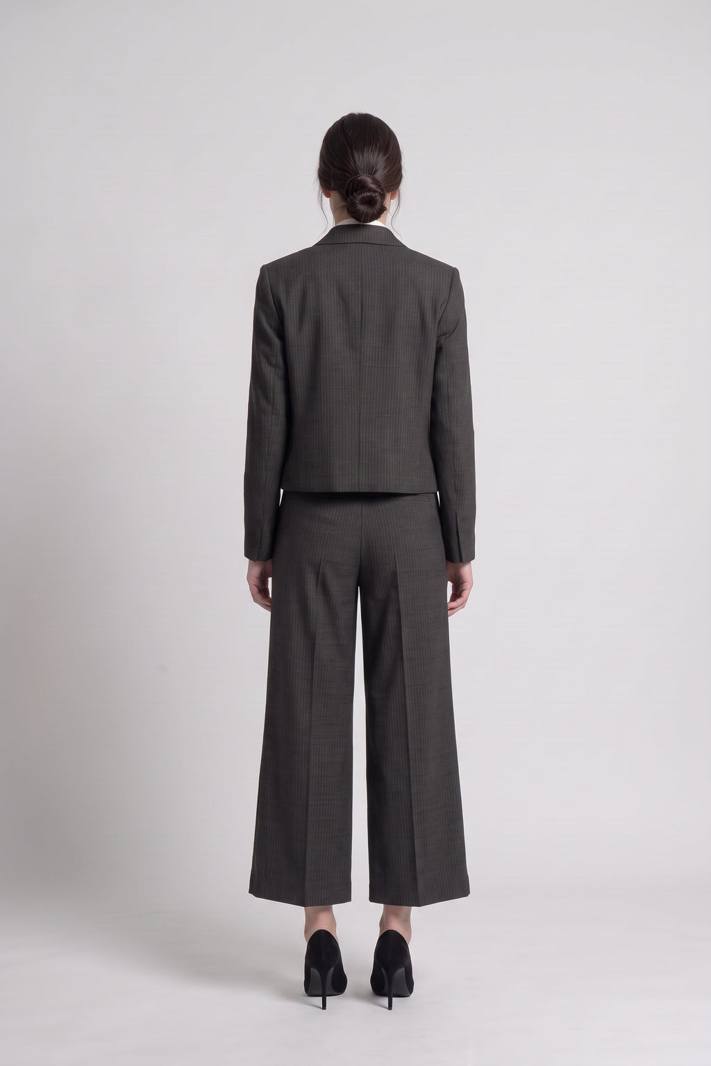 charcoal pinstripe