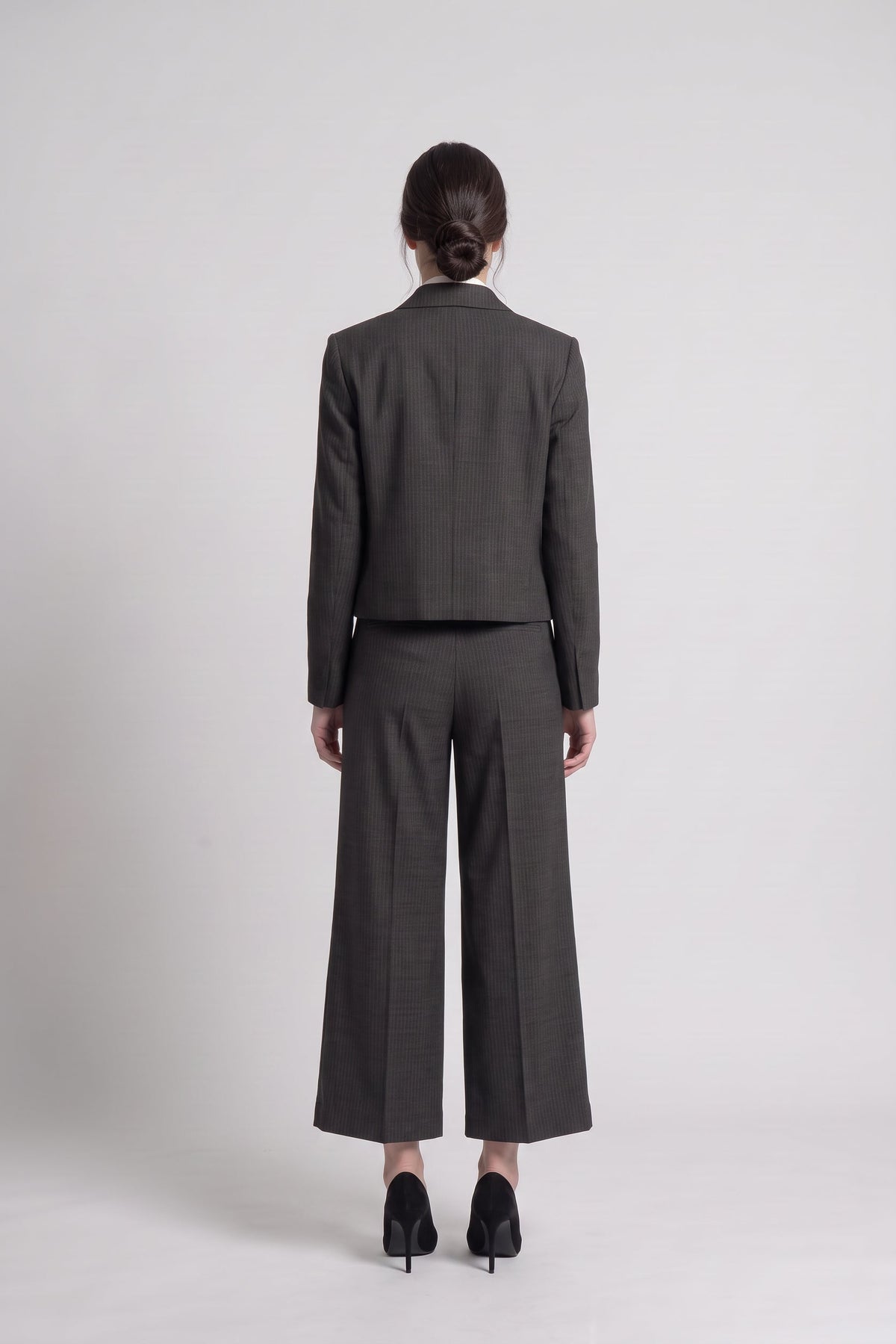 charcoal pinstripe