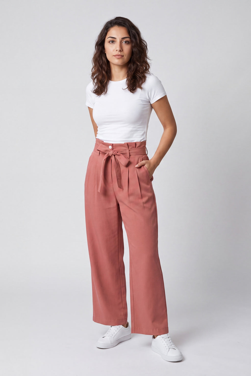 Regular Fit Paper Bag Pants