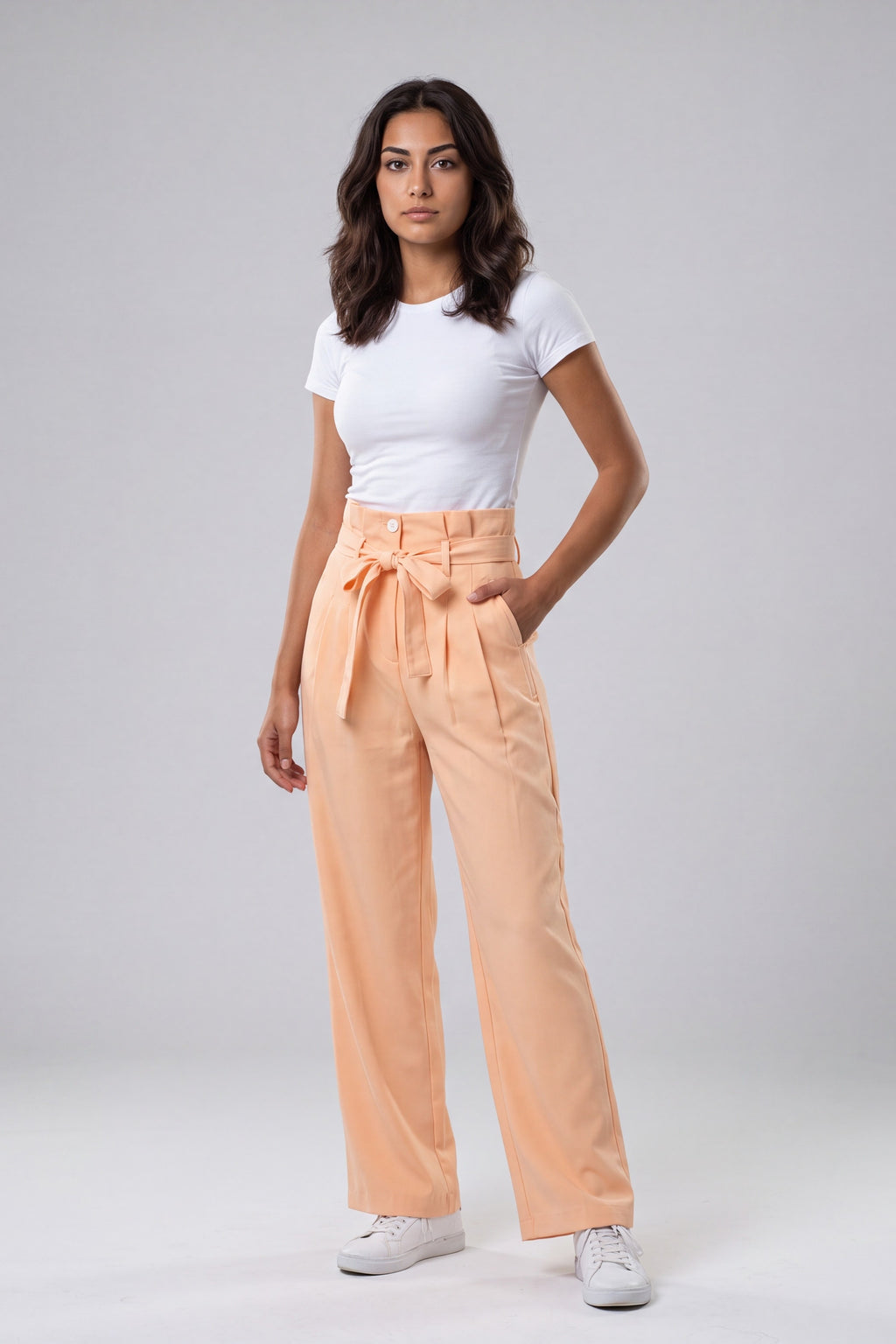 Regular Fit Paper Bag Pants