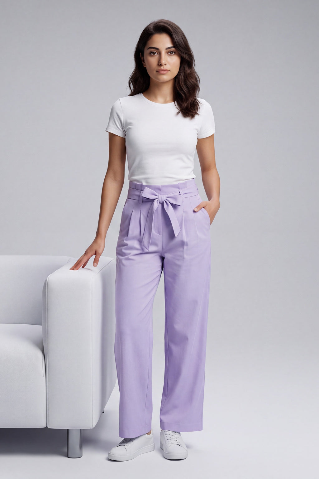 Regular Fit Paper Bag Pants