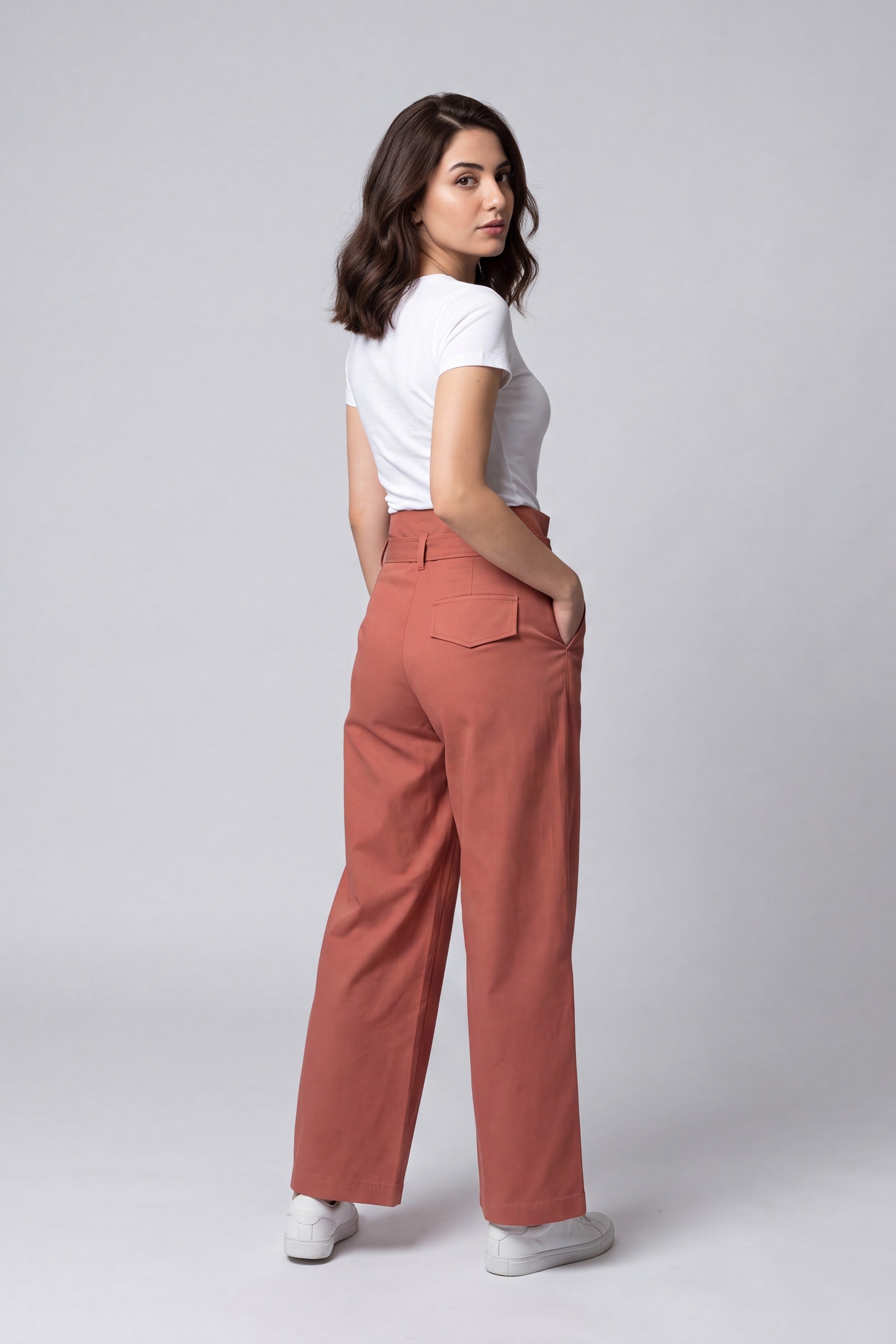 Regular Fit Paper Bag Pants