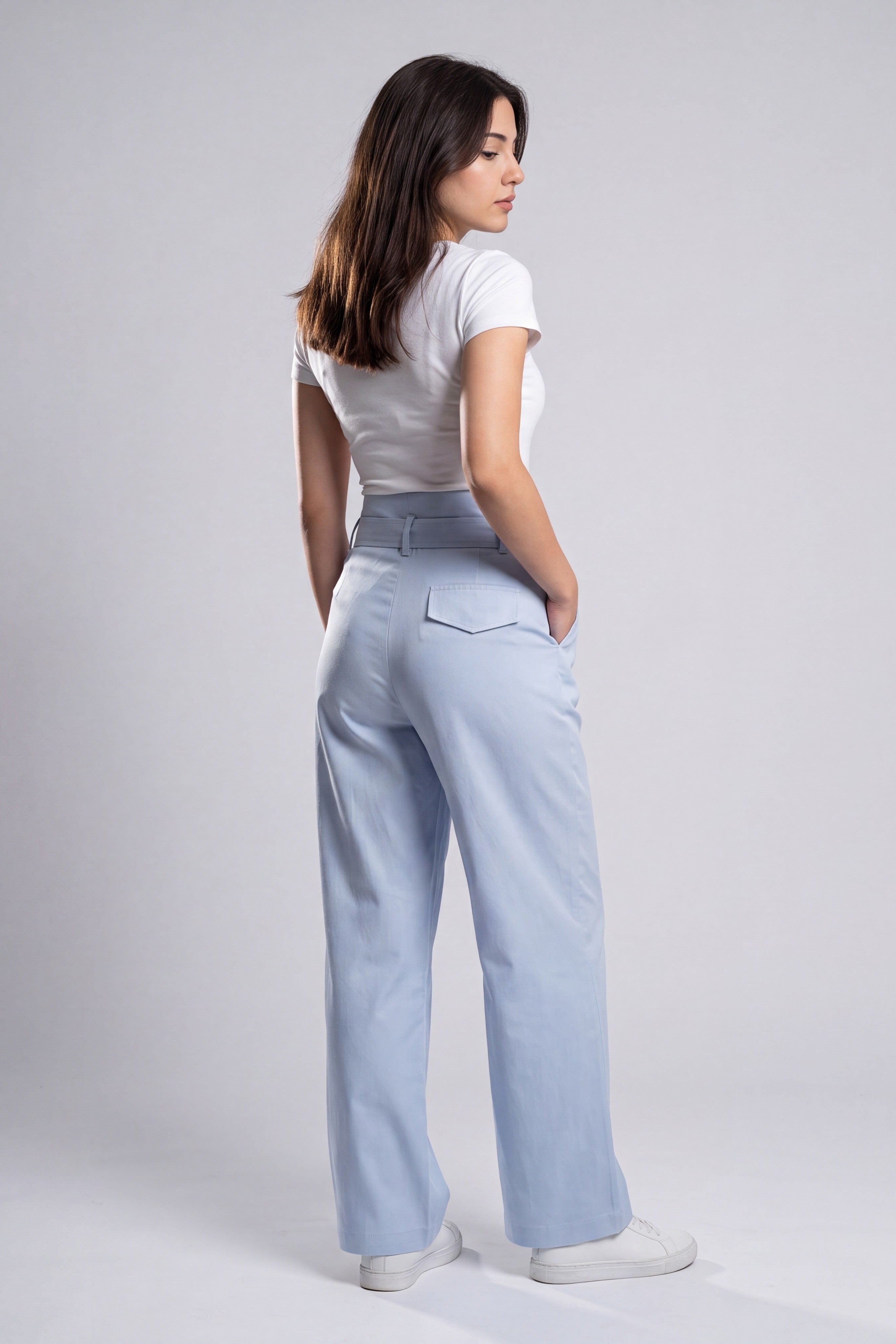Regular Fit Paper Bag Pants