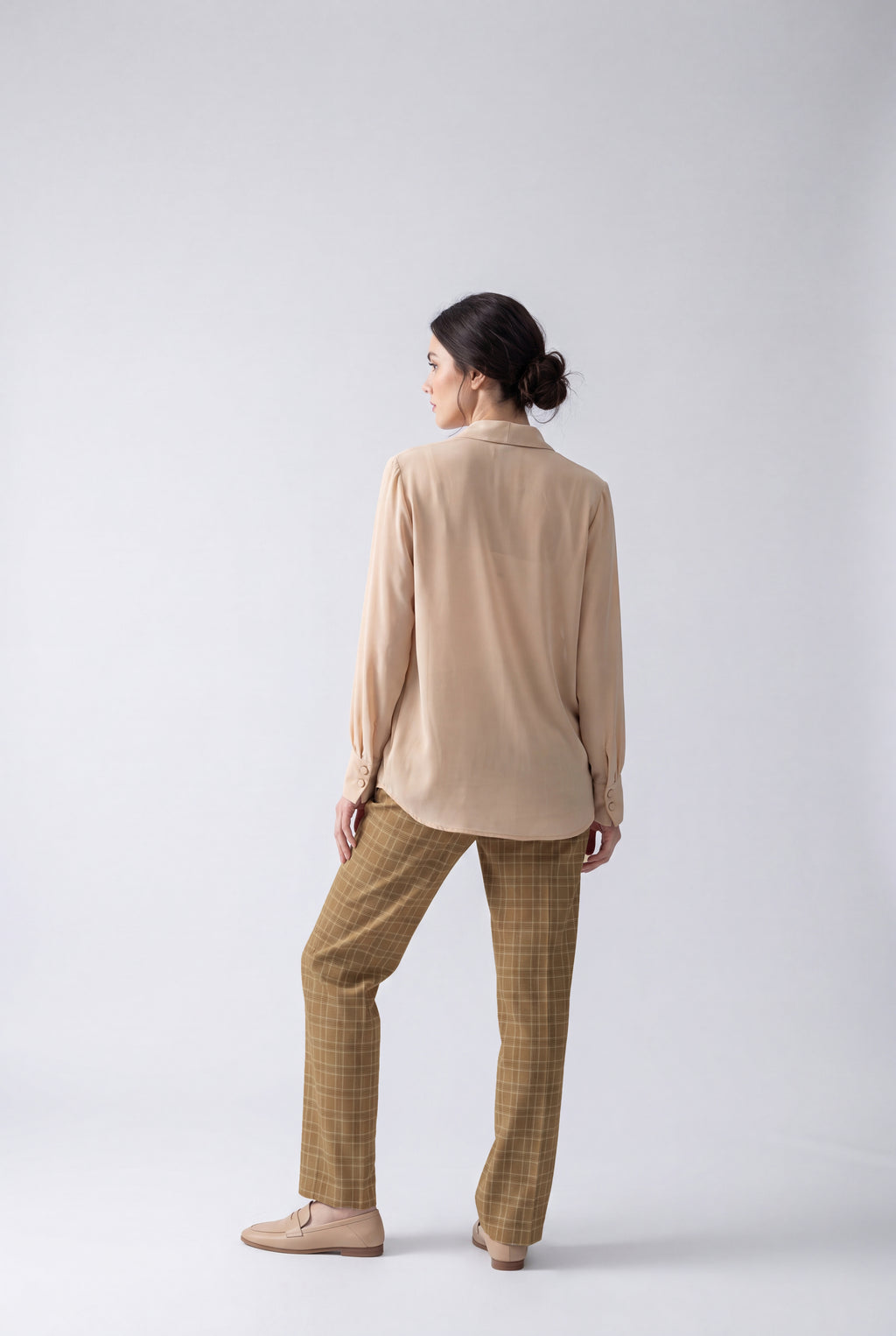 High Waist Checkered Pants