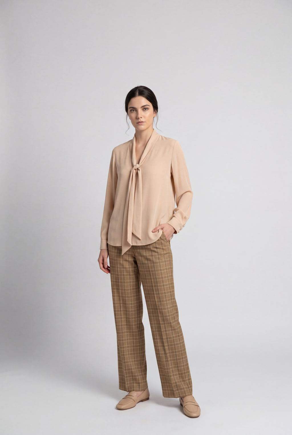 High Waist Checkered Pants