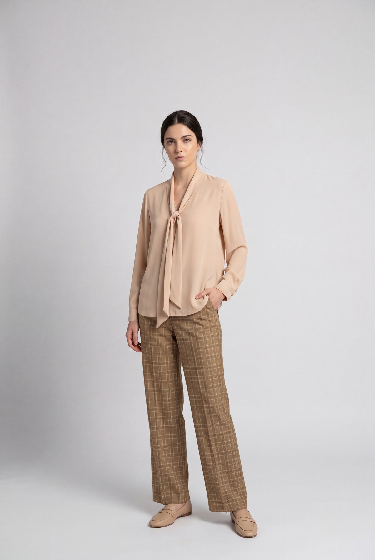 High Waist Checkered Pants